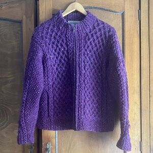 Purple Irish Wool Sweater